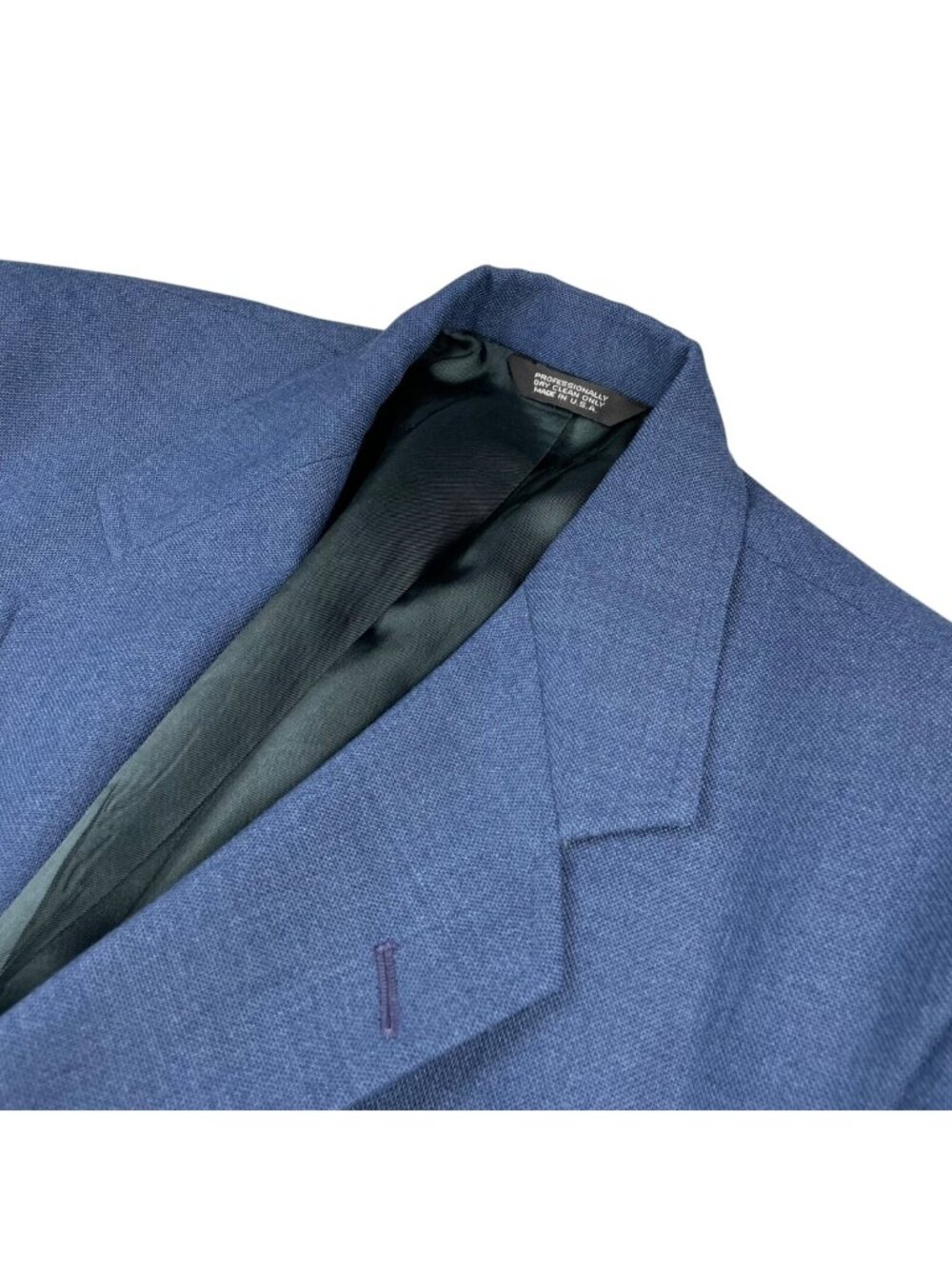Orvis Men's Wool Blend 3-Button Blazer Gold Buttons Navy Blue • USA • 40R